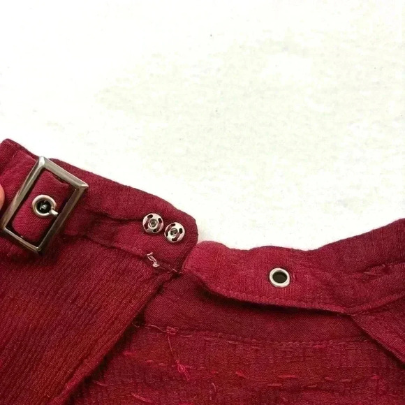 Dance & Marvel Maroon Embellished Crop Neck Open Back Sleeveless Crop Top Size M - Picture 13 of 13